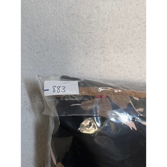 BODEN Women Top Size 4 Black Brown Pink Floral Keyhole Blouse Long Sleeve - Picture 9 of 9